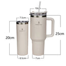 Copo Térmico 1200ml Aço Inoxidável - Garrafa Térmica com Canudo