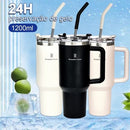 Copo Térmico 1200ml Aço Inoxidável - Garrafa Térmica com Canudo