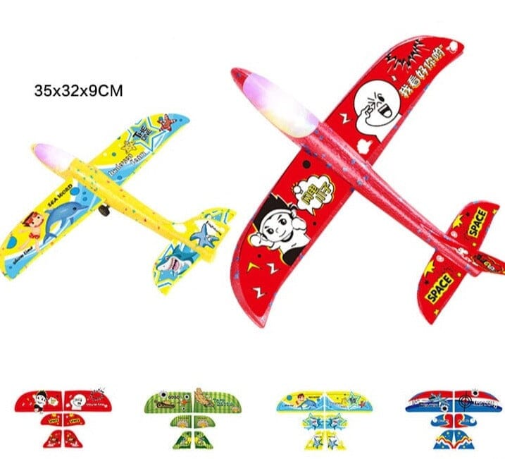 Avião Planador Com Lançador - Brinquedo Aeronave Voadora