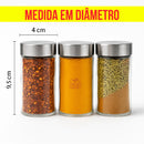 Porta Temperos Giratório 12 Potes Vidro