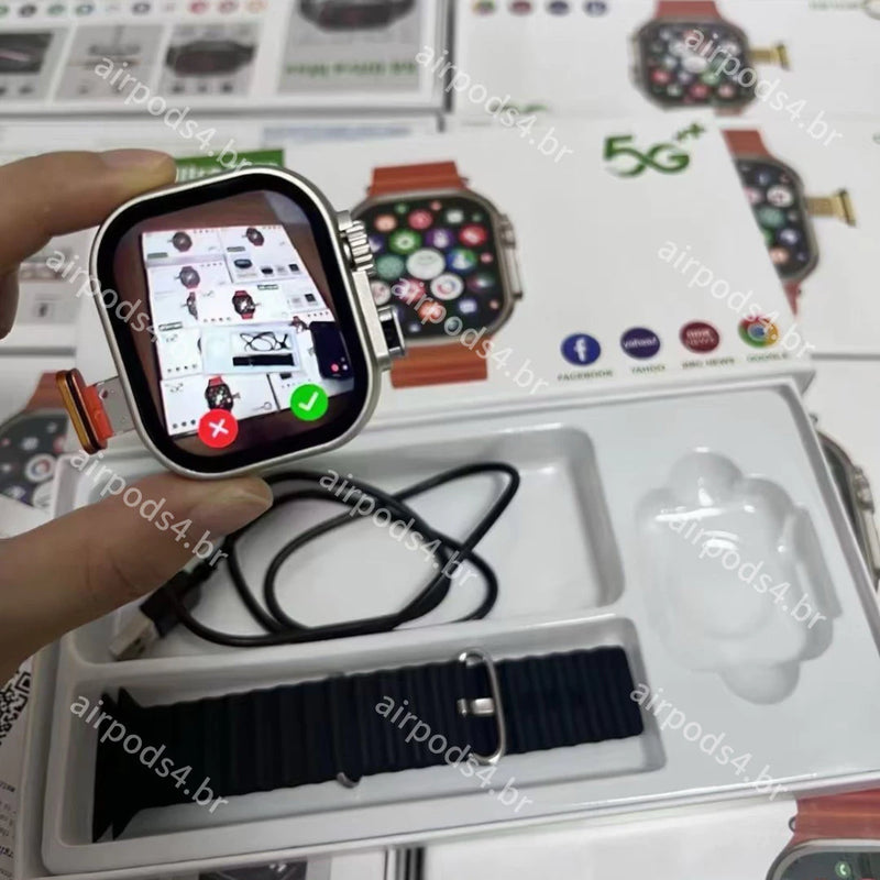 Smartwatch Ultra 3 Ai Chip 5g Câmera Wifi 16gb + 4 Pulseiras